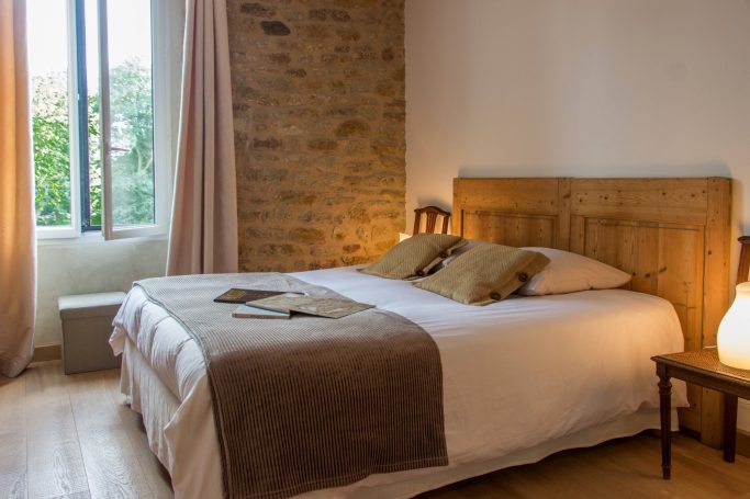 Chambre double à l'étage